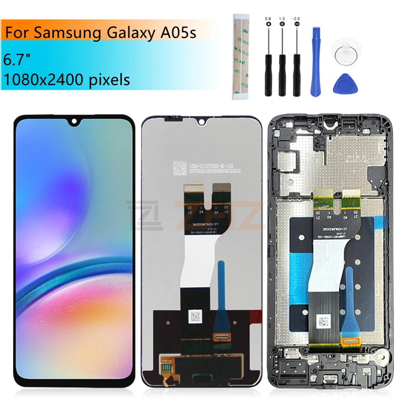 

For Samsung Galaxy A05s LCD Display Touch Screen Digitizer Assembly With Frame A057 Screen Replacement Repair Parts 6.7"