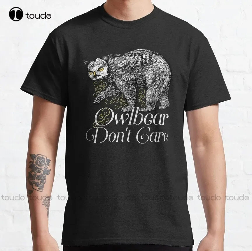 

Owlbear Don'T Care Classic T-Shirt Hawaiian Shirts Womens Custom Aldult Teen Unisex Digital Printing Tee Shirt Xs-5Xl New