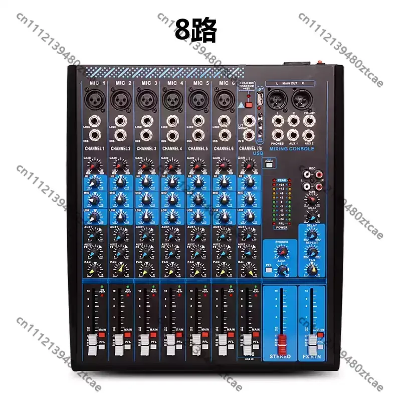 Multi‑Channel Sound Mixer Console Built‑in Reverb Effect Support MP3 USB Bluetooth Durable Audio Equipment For Home And Stage