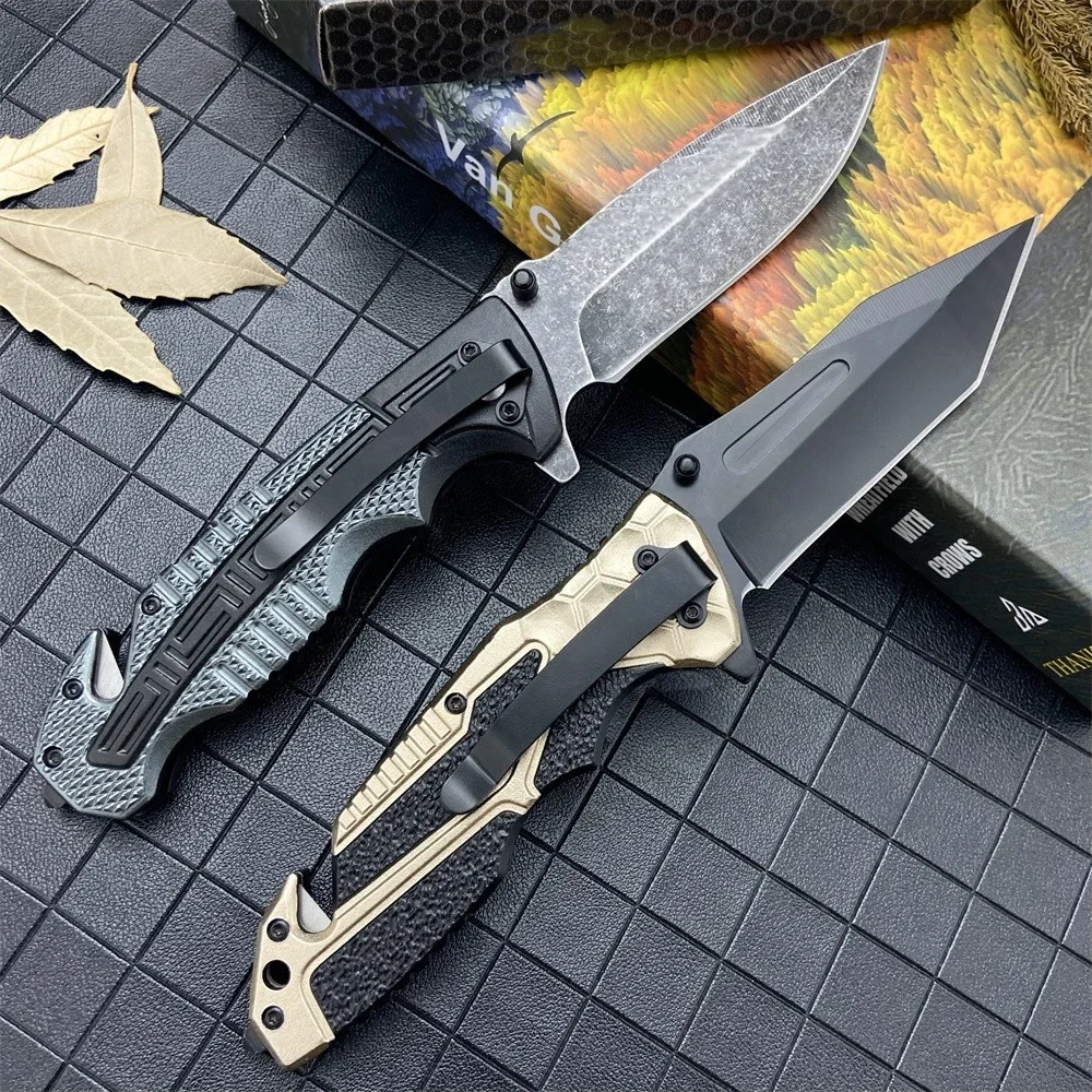 Coltello pieghevole tascabile multifunzione lama in acciaio inossidabile manico in alluminio EDC coltello da caccia tattico da esterno da uomo strumento da campeggio