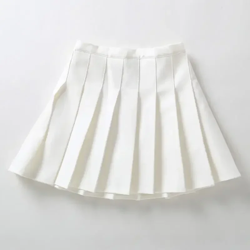 Children Summer Skirt Girls Mini Skirts Vintage Pleated Skirt Korean Tennis Skirts Short Student Uniform Skirts White Black