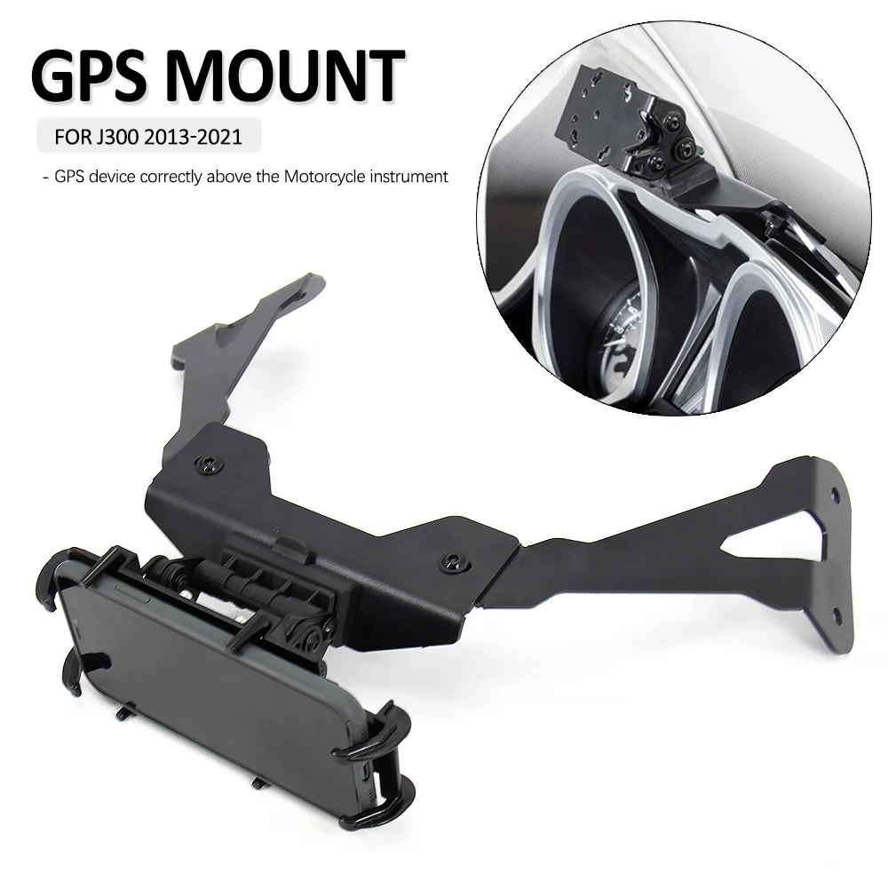 2013-2021 Motorcycle For Kawasaki J 300 J300 Smart Phone Navigation GPS Plate Bracket Adapt Holder Kit 2020 2019 2018 2017 2016