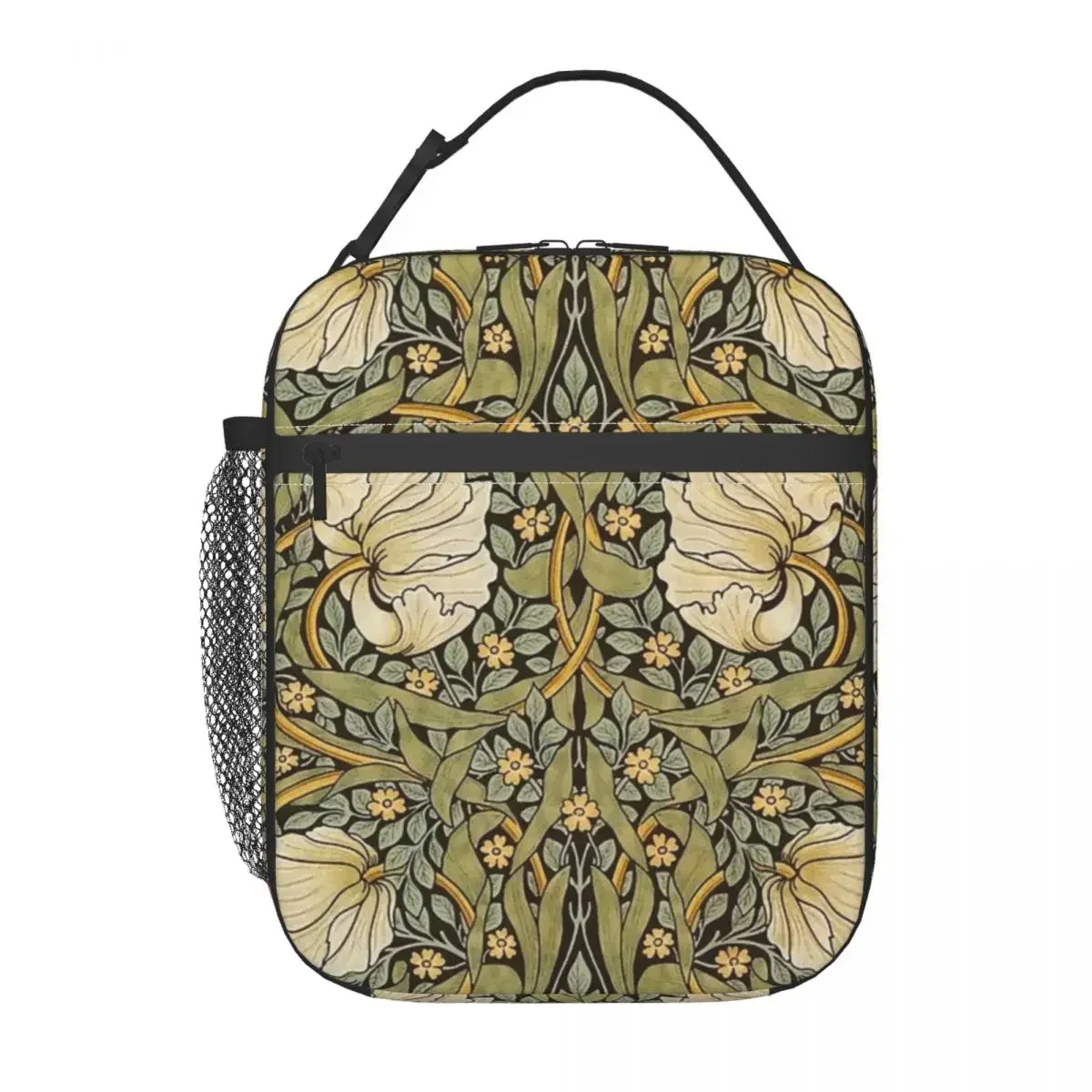 William Morris Pimpernel Insulated Lunch Bag for Camping Travel Floral Textile Pattern Waterproof Cooler Thermal Lunch Box Kids