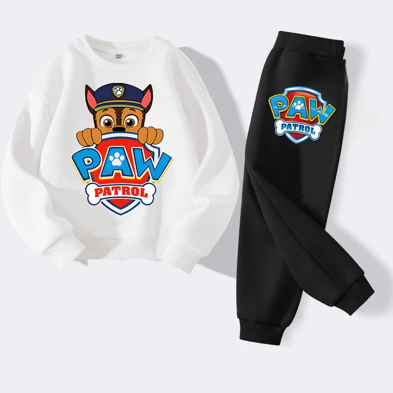 PAW Patrol Cartoon Printed Boys Sweatshirts Sets Children's Casual Pullovers Pants 2 Piece Kids Tracksuits Sport Suits image 3