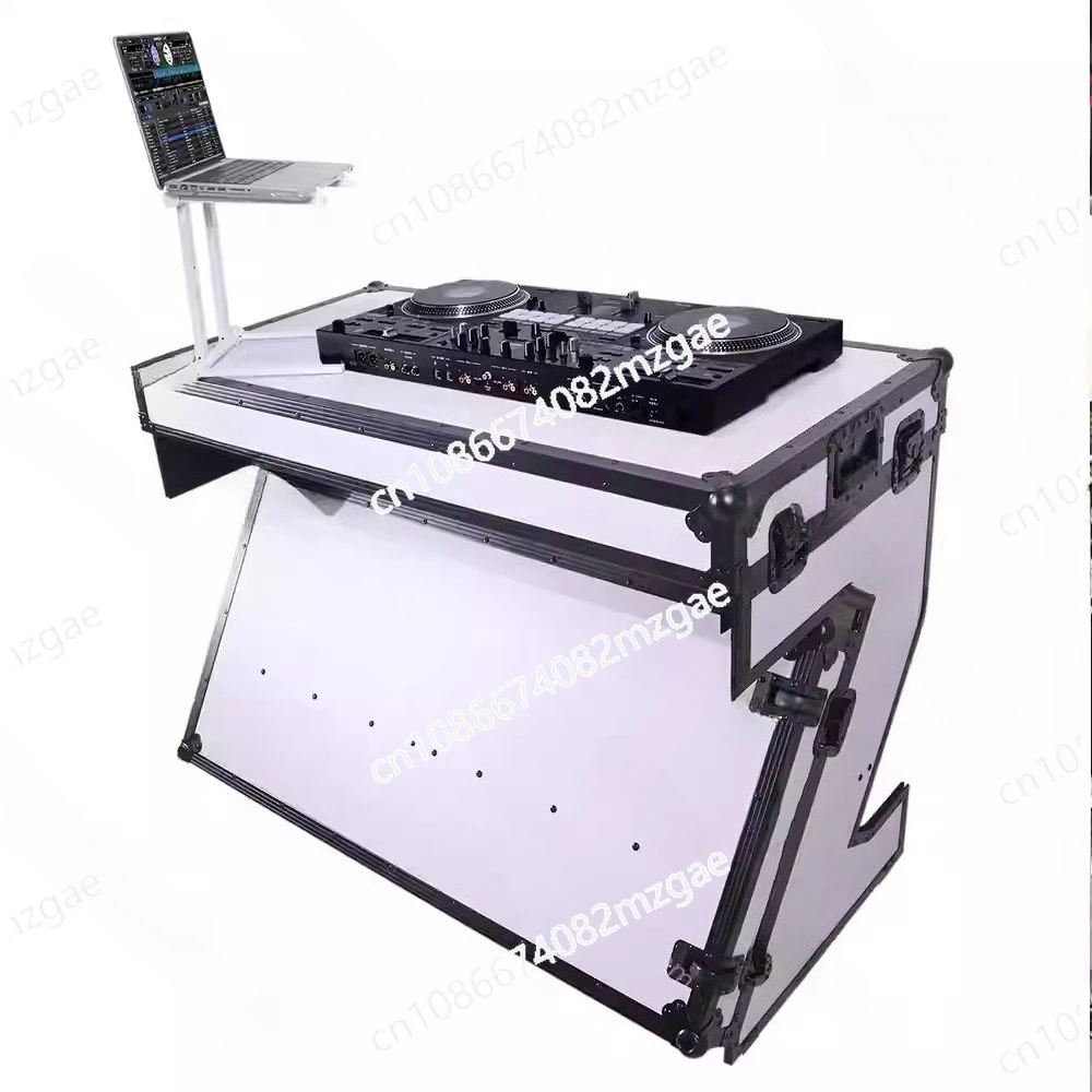 Portable DJ Controller Stand Table Flight Case, Bar MC Table Top Mixer Coffin Box for Disc Jockey Equipment Transport