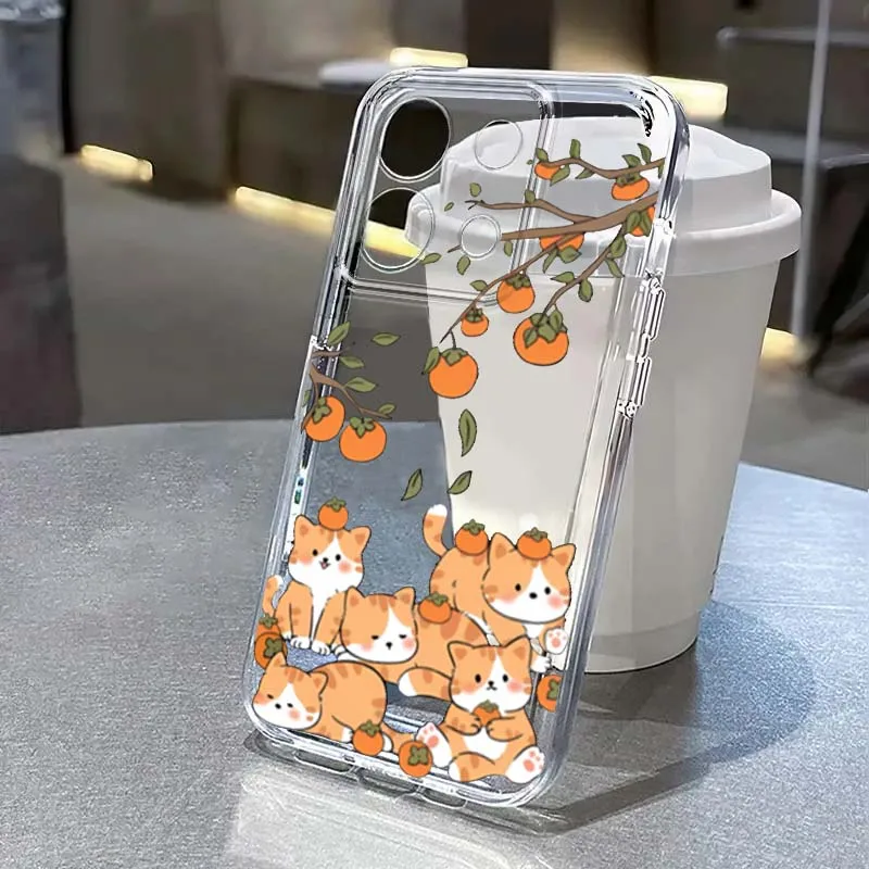 

Dinosaurs Dragon Pandas Sharks For Xiaomi Redmi Note 14 13R 13 12 12S 11 12T 11S 11T 10 Pro Plus Transparent Phone Case