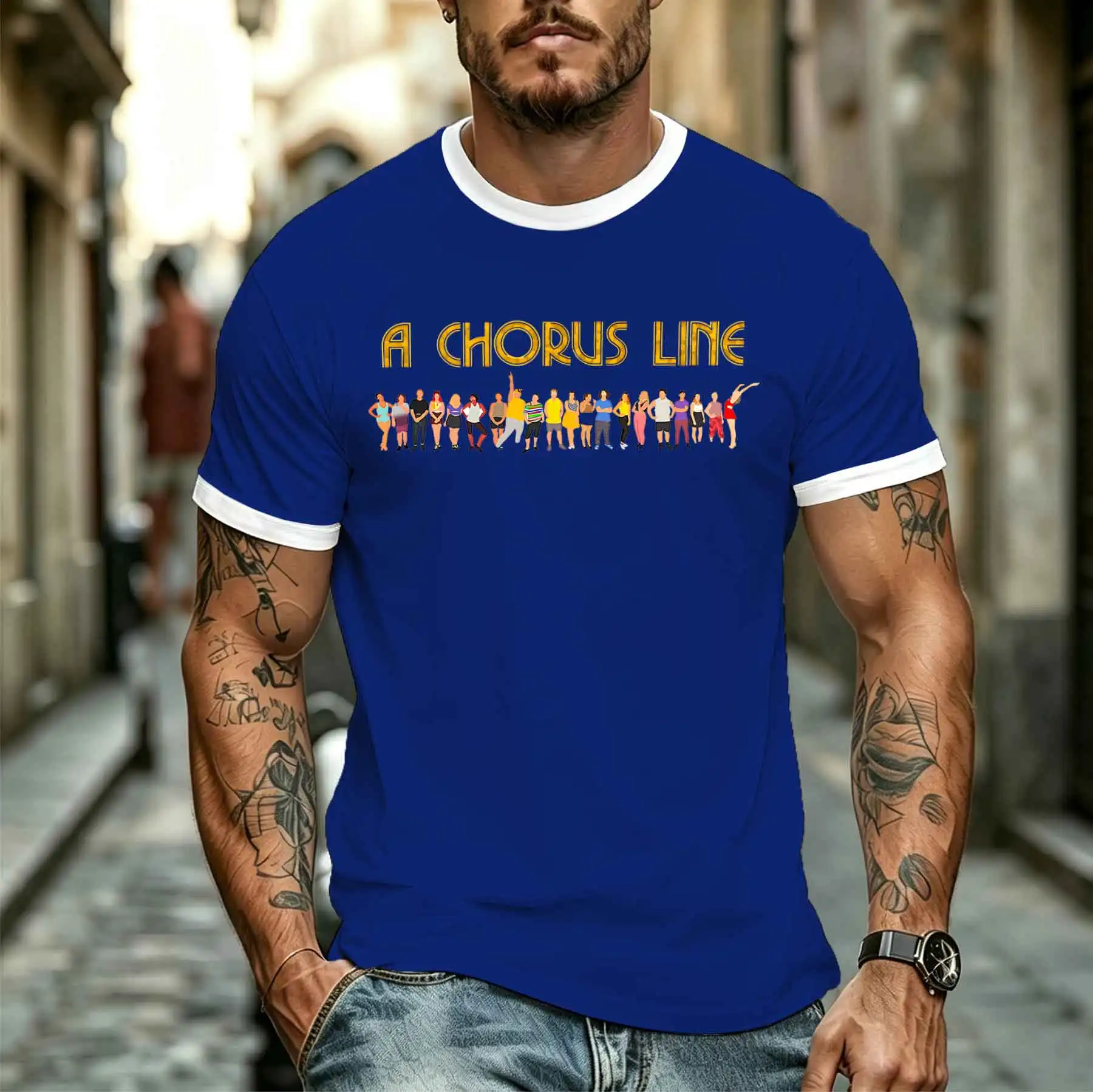 2026 new model Tee Stylish Comfortable Men's A Chorus Line Broadway Musical Graphic T-Shirt Casual Short Sleeve Stage Show Theme