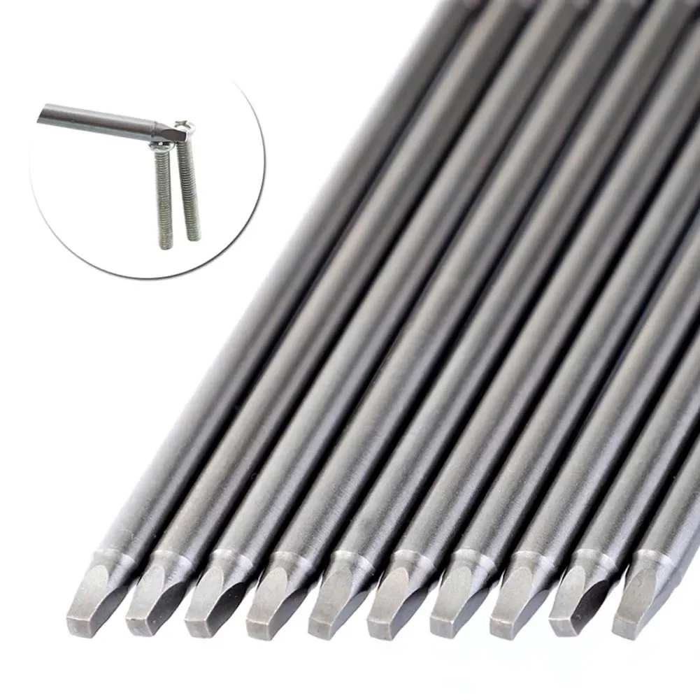 10Pcs Square Driver Bit Square Head Alloy Steel SQ2 150mm Hand Tool Accessory For Hand Screwdriver Electric Drill Air Drill