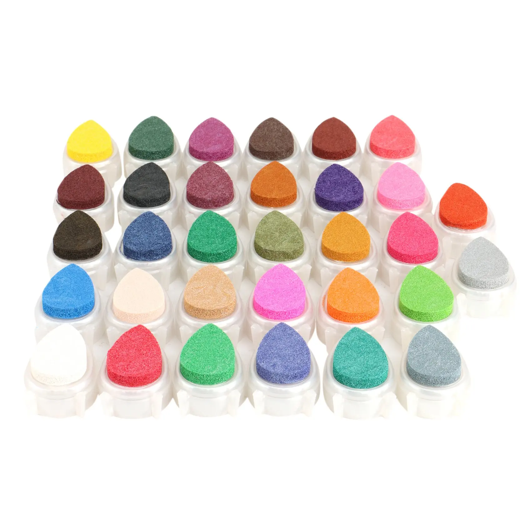 

Новый 32-цветный набор разноцветных чернильных подушечек с каплями воды, блестящий эффект для скрапбукинга, резиновые штампы, чернильная подушечка, шаблон, раскраска