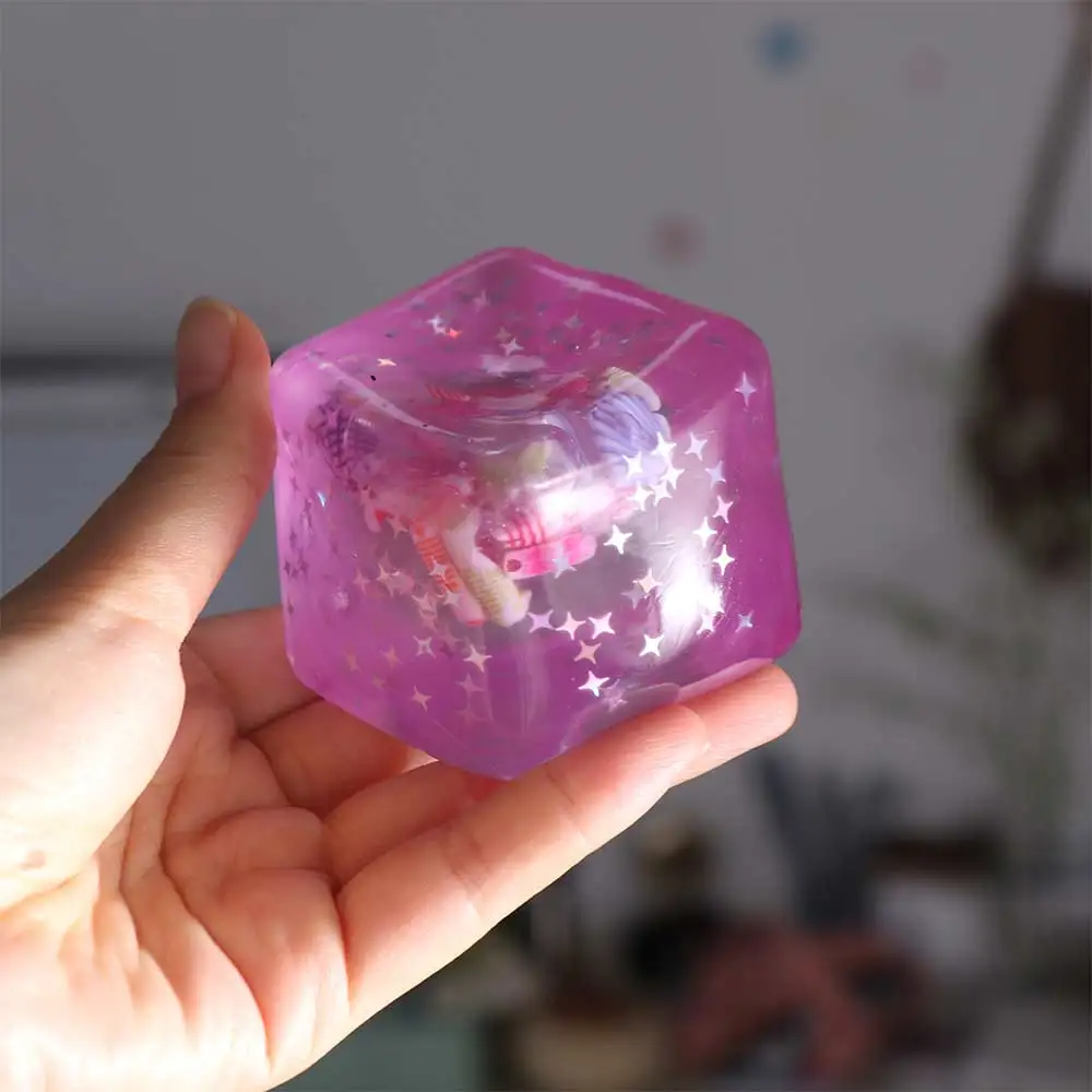 Slow Rising Blue Ocean Ice Cube Stress Balls Slow Rebound Soft Squishy Ocean Squishy Balls Ocean Theme Shell Filled