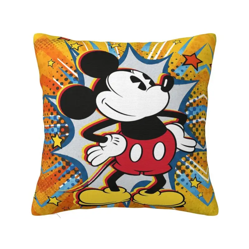 Custom Mickey Mouse Throw Pillow Case 45*45cm Home Decoration Cushion Cover Velvet Polyester Pillowcase Double-sided Printing