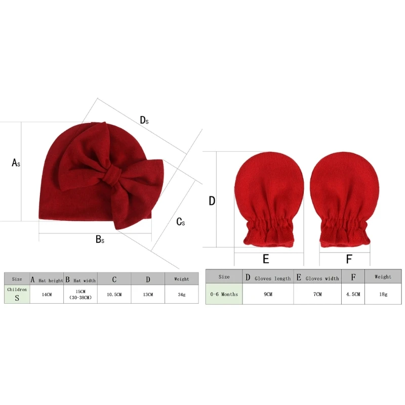 Guanti antigraffio per cappello in mussola per neonato Guanti per cappello in unita per bambina