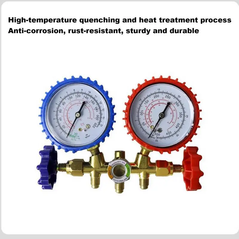 التيار المتناوب مقاييس R134a السيارات المنوع تكييف الهواء خرطوم قياس مجموعة قياس أداة إصلاح السيارات ل R134A/R22/R410/R12 المبردات