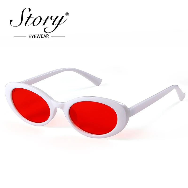 STORY 2019 Purple Small Oval Sunglasses Women Men Vintage Retro Neff Tint Brand 90S Sun Glasses Male Shades Goggle Eyewear