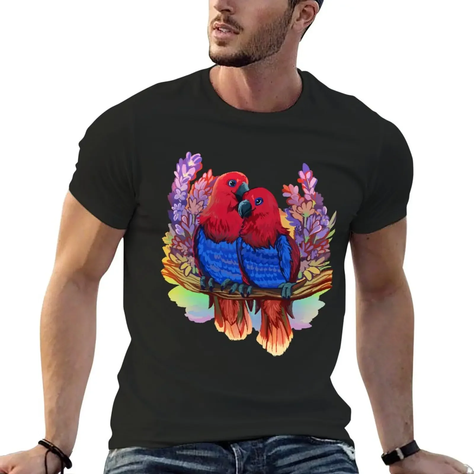 Lesbian Eclectus Parrots T-Shirt vintage anime shirt sublime rapper graphic tees men clothing