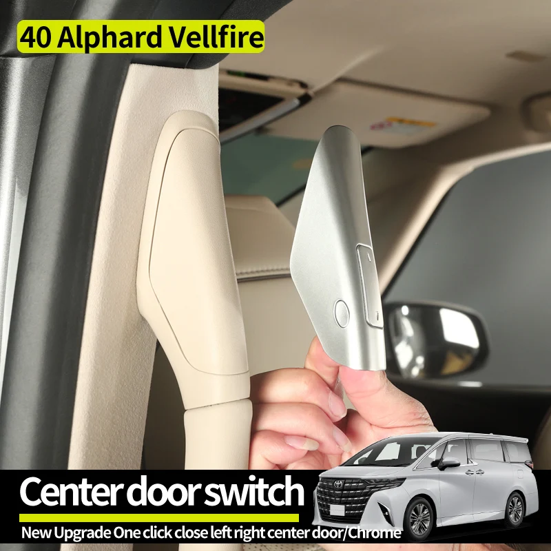 For 2023-2024 Year Alphard Vellfire 40 series Diecast Accessories Middle door switch button  Modification Decoration