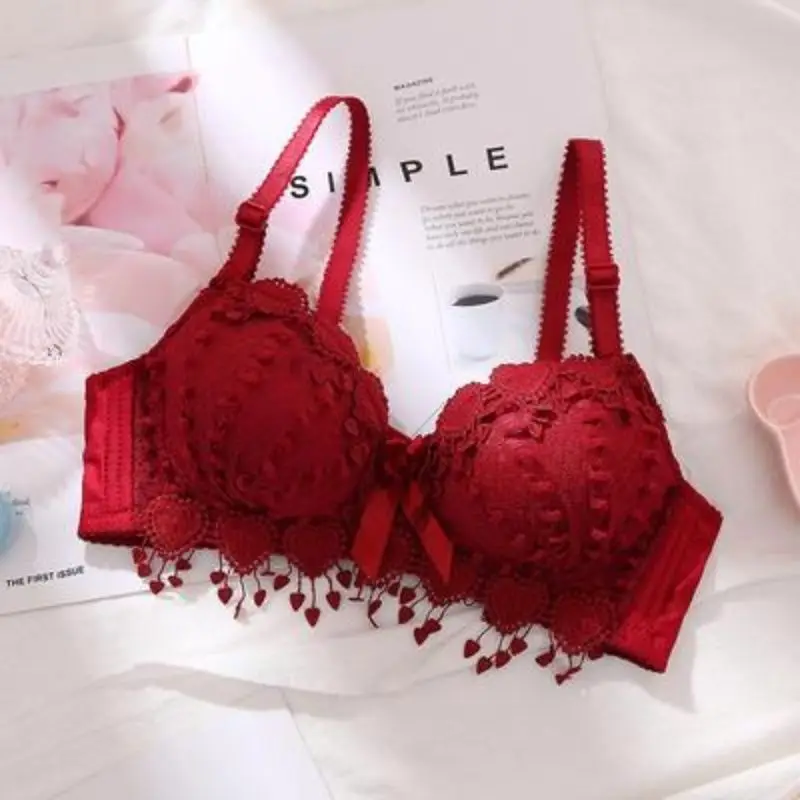 New Spring Summer Bras for Teenagers Cute Bow Comfortable Underwear for Girls Made of Cotton Wireless Ladies Lace Sexy Lingerie