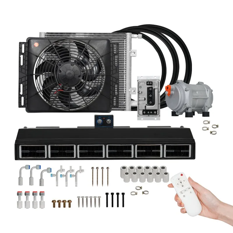 V80 RV Parking Electric Air Conditioner 12V Frequency Conversion 24V Large Truck Modification Hidden Type