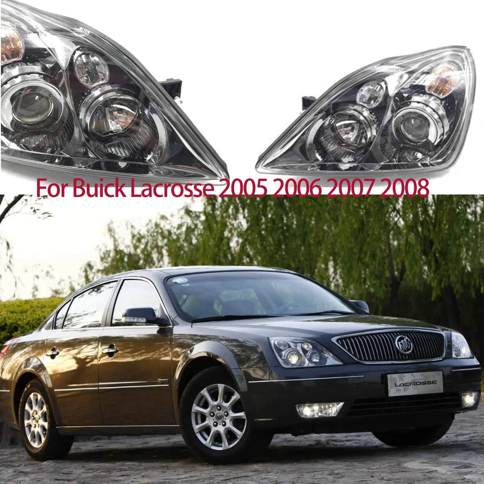

Авто внешние аксессуары, передний бампер, фара для Buick Lacrosse 2005 2006 2007 2008, автомобильная фара, сигнальная лампа дальнего светаA