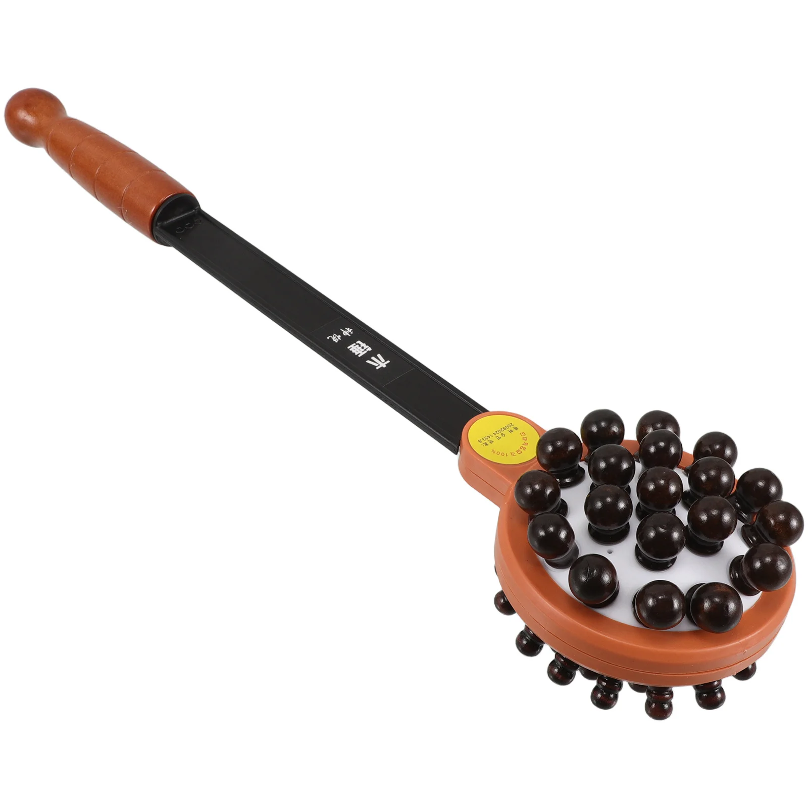 

Double-Sided Wooden Bead Massage Hammer Back and Neck Massager Handheld Manual Body Scratcher Durable Roller for Legs Waist