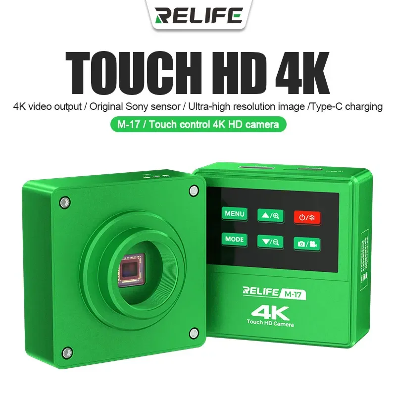 Relife M17 4k Microscópio Câmera Eletrônica Hdmi hd Grau Industrial 60fps Chip High-end Suporte a Vídeo Foto Armazenamento Udisk
