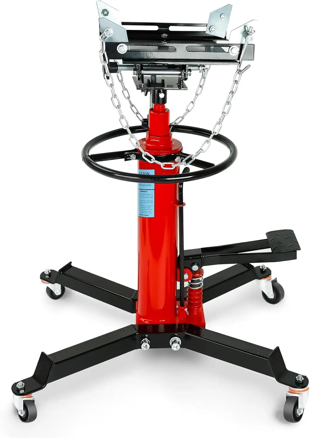 

Домкрат для передачи емкостью 1800 фунтов, 2-ступенчатый регулируемый телескопический домкрат для гидраллической коробки передач со встроенной ножной педалью и 360° °