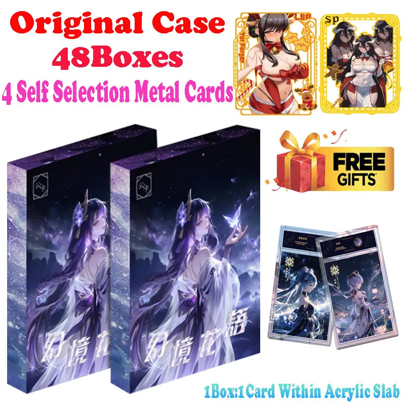 Wholesale Newest Fantasy Flower Word Collection Card With Slab Goddess Story Waifu Booster Box ACG TCG Hobbies Gift