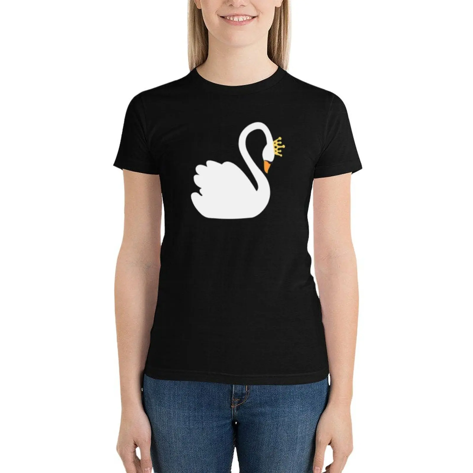 

SwanQueen T-Shirt summer top Blouse cute clothes Women's cotton t-shirt