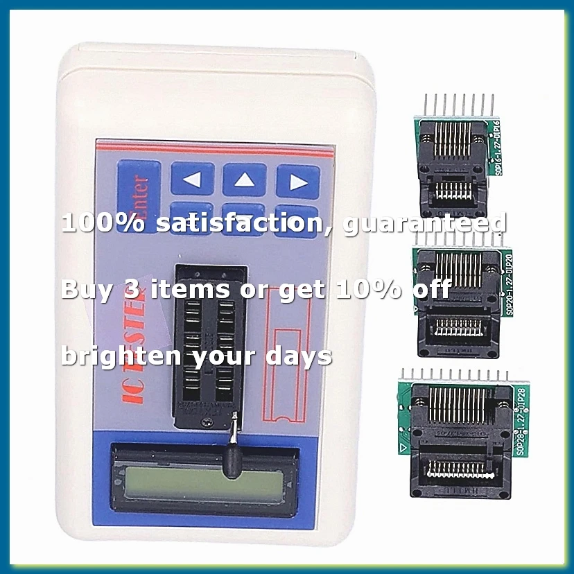 Integrated Circuit Tester, IC Transistor Capacitor Tester, Diode Checker Detector, with 5V 3.3V AUTO Mode,A