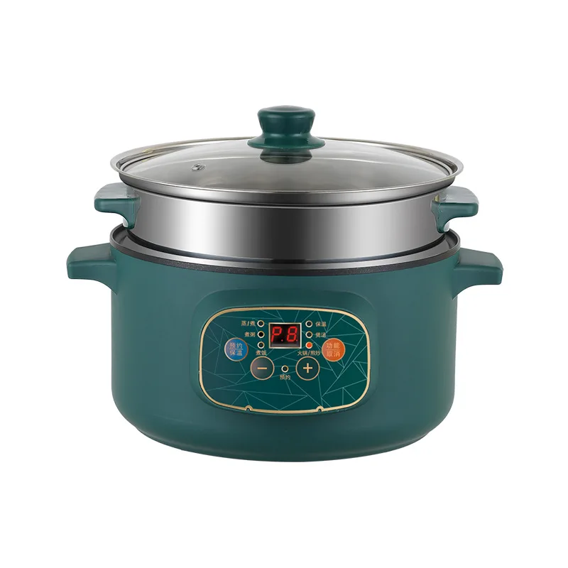 Household Electric Cooker StainlessSteel Cooking Surface Electric Hot Pot Electric Steamer Student Dormitory Multi-functional