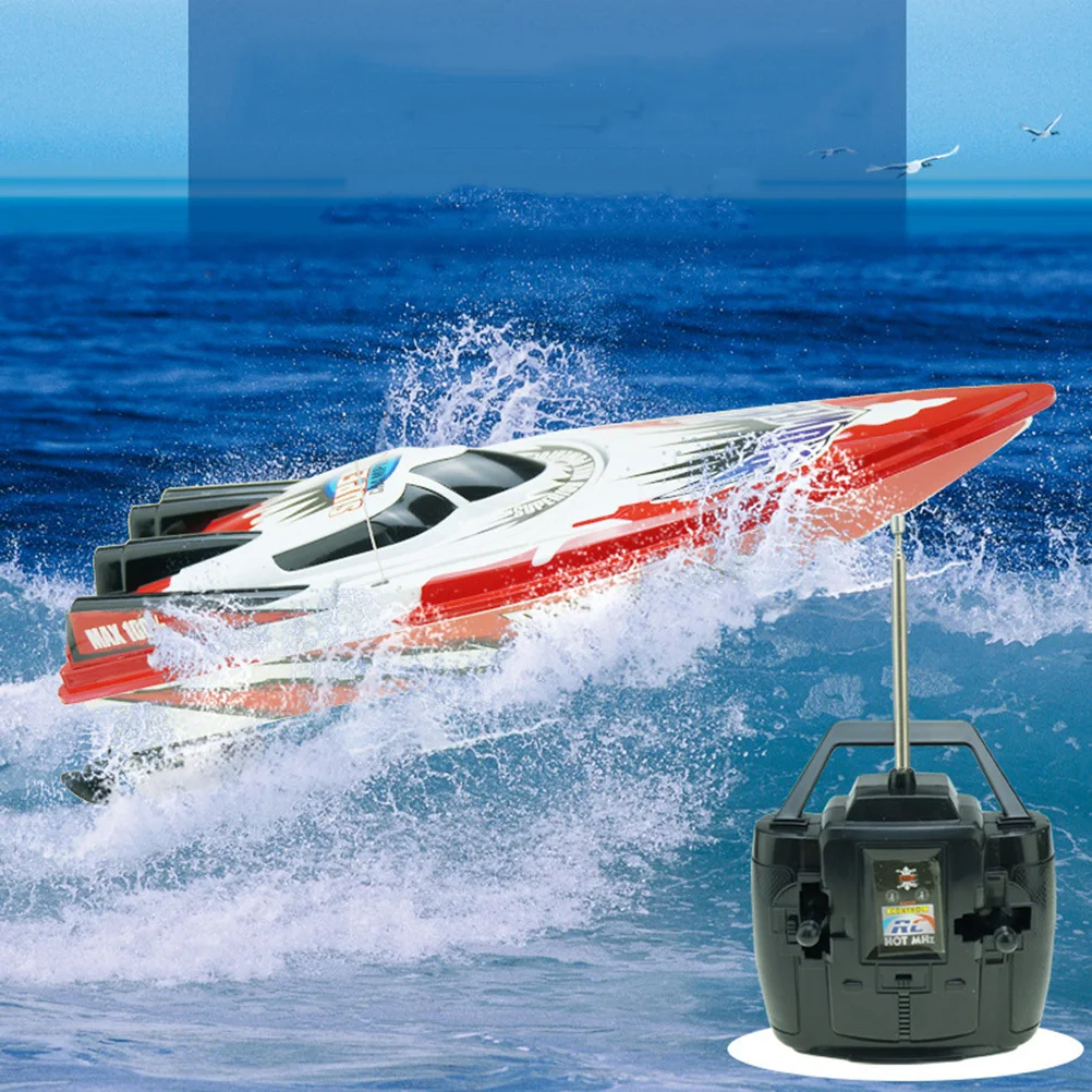 Bateau haut rouge professionnel Quadrocopter bateau télécommandé Double étanche forte contrôle de vitesse du moteur refroidissement par eau automatique