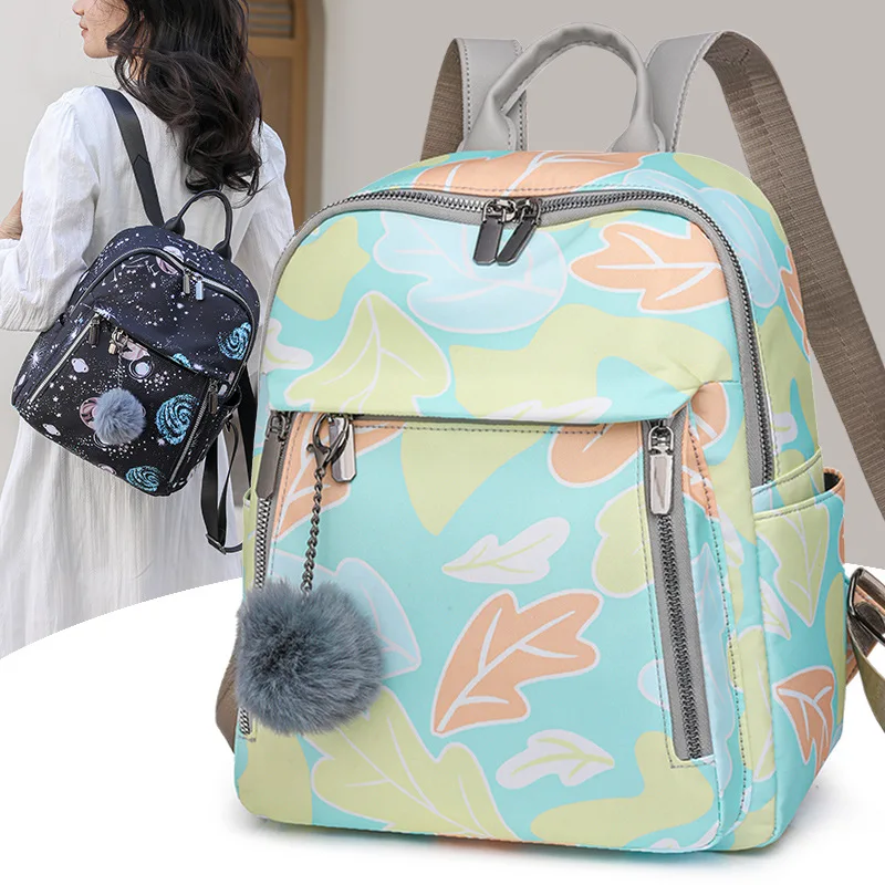 New Fashion Simple Printed Backpack Versatile Western Style Small Fresh Women\'s Backpack портфель в школу рюкзак на колесах