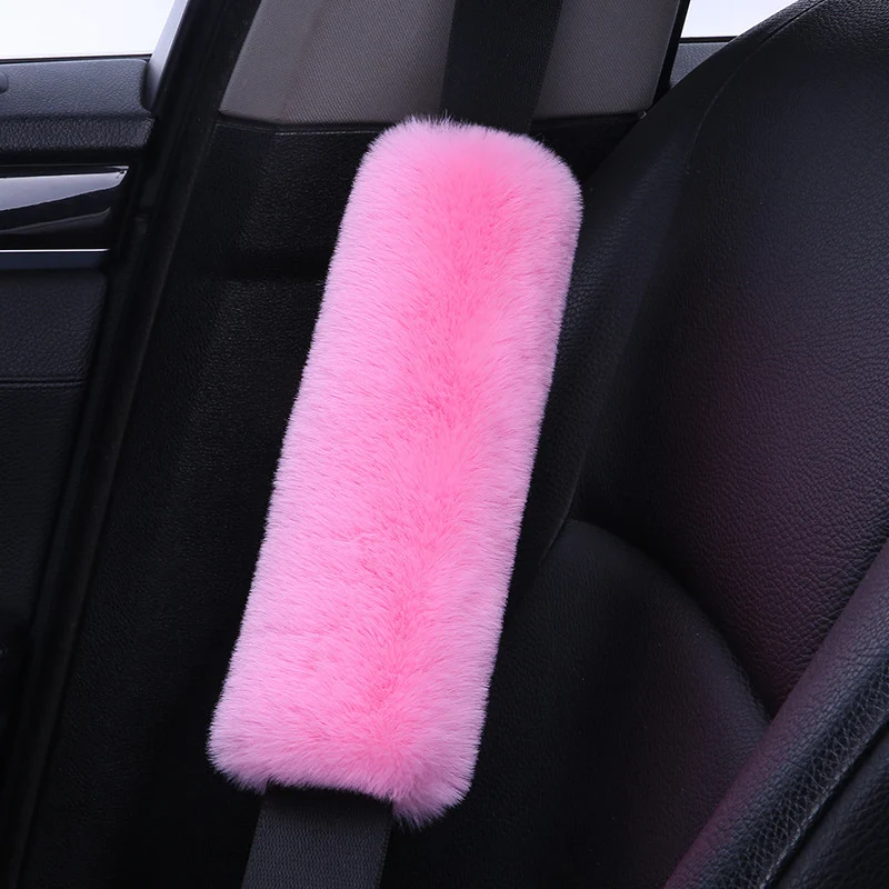 

1Pair Car Seat Belt Cover Safety Belt Shoulder Pad Protector for Adult Child Plush Fluffy Seat Belt Covers Car Accessories