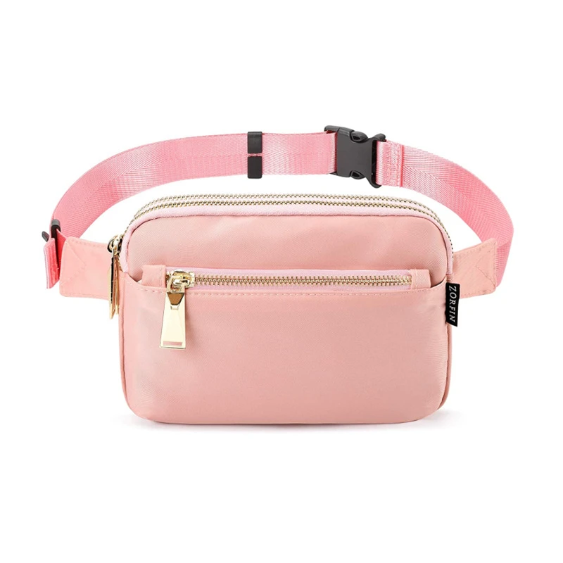 Fashion Waist Bags for Women Fanny Pack Hip Bum Bag Chest Shoulder Bag Dual Zipper Crossbody Bag With Adjustable Strap