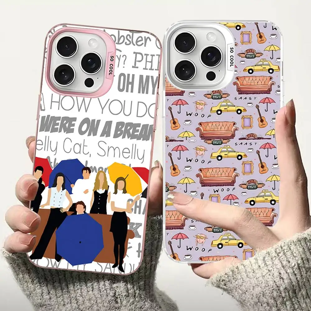 Чехол для телефона «Друзья» из ТВ-шоу для IPhone 17, 16, 15, 14, 13, 12, 11 Pro Max Plus Pro, красочный корпус