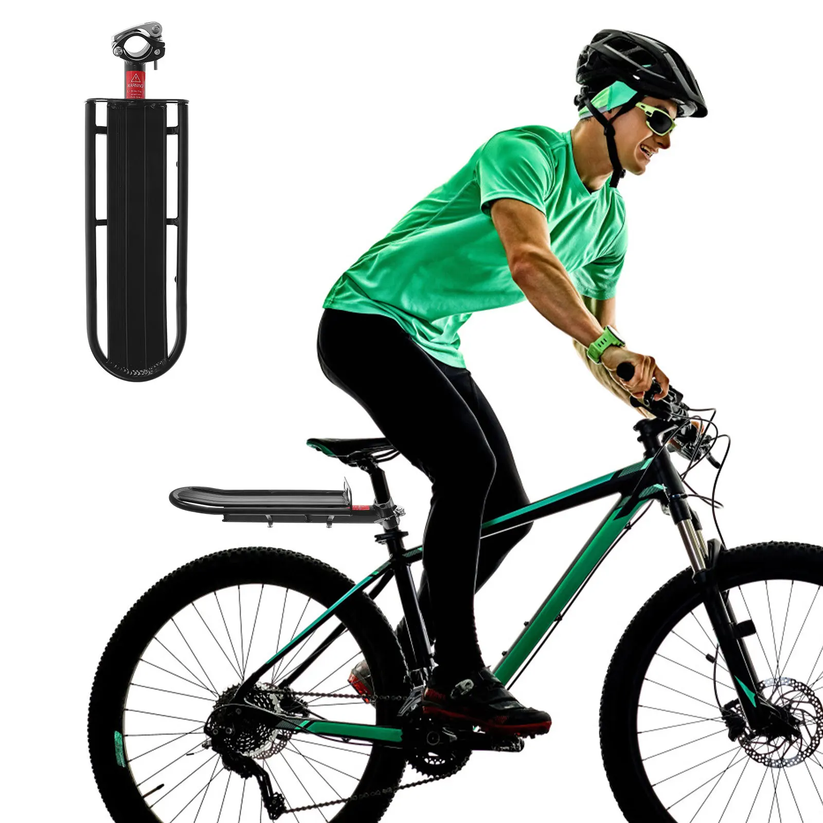 

1Set 30-50cm Aluminum Alloy Quick Release Bike Rear Rack Durable Strong Frame Cycling Cargo Carrier Bike Shelf Rear Pannier