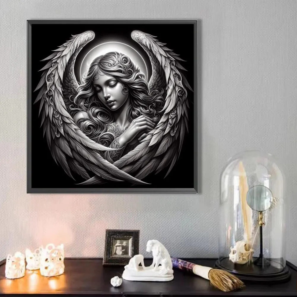 Angel Woman Unicorn Rose Diamond Painting Picture Home Wall Art Full Diamond Mosaic Diamond Embroidery Decorative Hallowen Gift