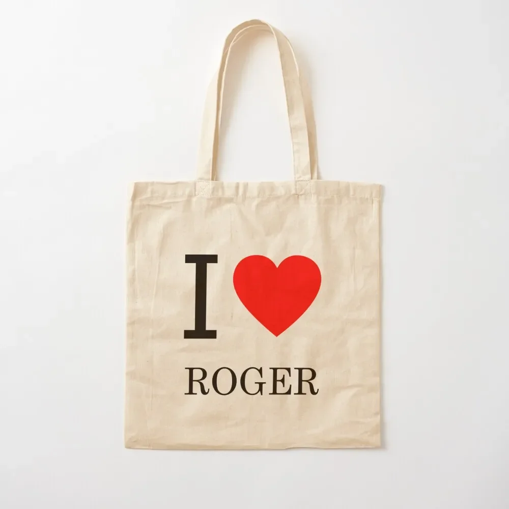 I LOVE ROGER Tote Bag Women's shopper bag eco pack Women's handbag eco bag folding Canvas Tote