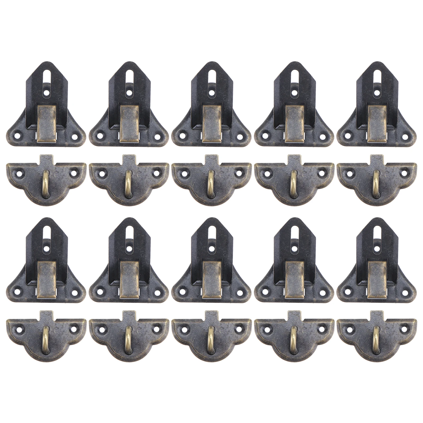 

10Pcs Vintage Style Metal Cabinet Locks Retro Jewelry Box Buckles Furniture Latches Home Storage Box Fittings