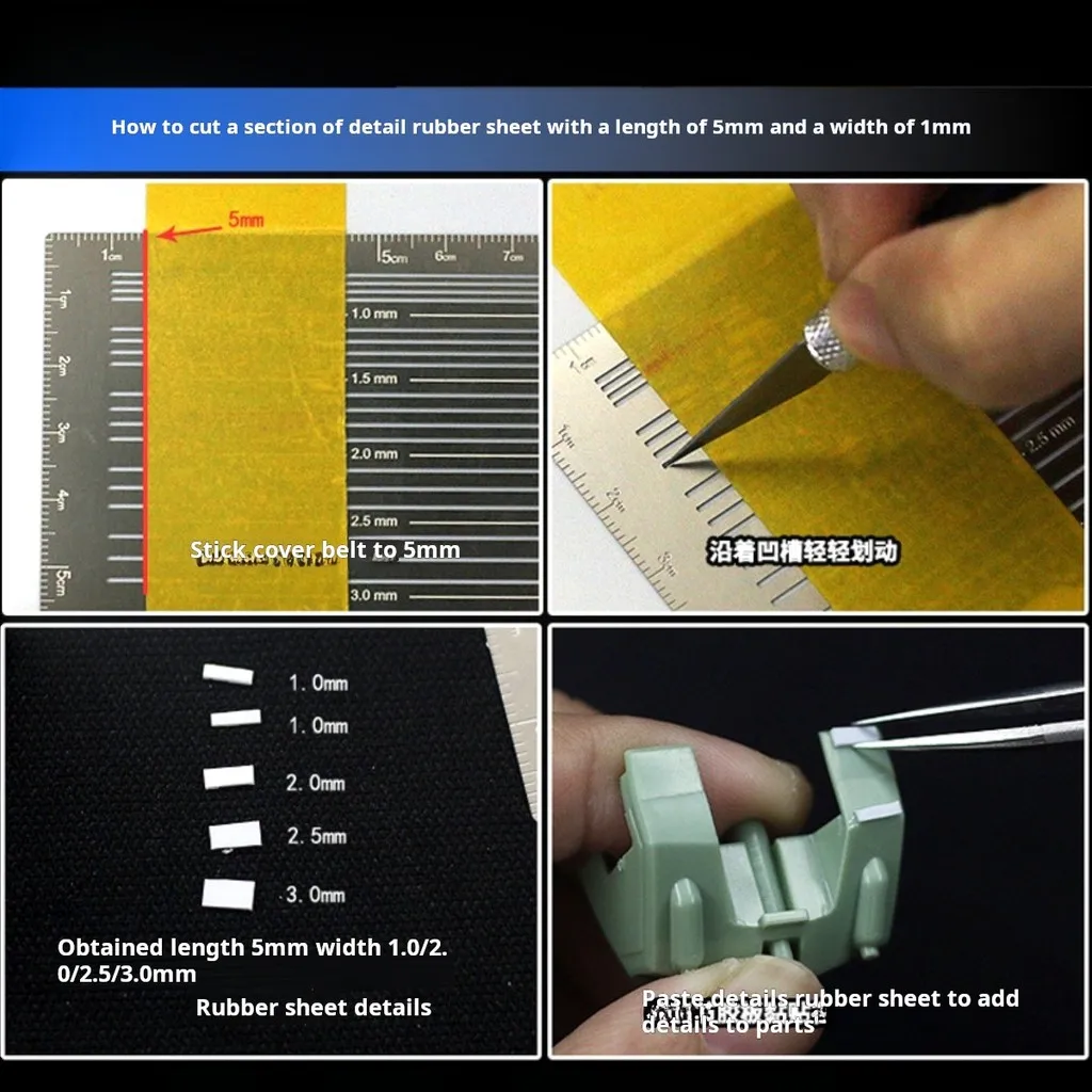 MS006 ABS البلاستيك ورقة التفاصيل التحول ل Gundam DIY نموذج صنع أداة الدقة قطع مسطرة تحديد المواقع المساواة