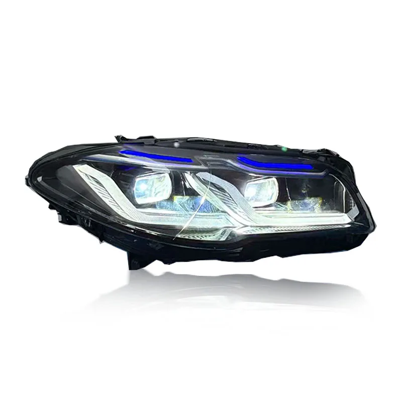 SJC Auto Car Accessories for BMW 5 Series F10 Headlight 11-17 Yellow White DRL Switch Dual-Color Lighting System High Quality