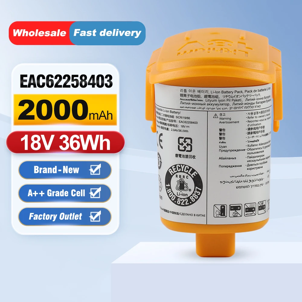 

ETESBAY EAC62258403 Robot Vacuum Cleaner Battery For LGVS8400 VS8400SCW VS8401SCW VS8403SCW S86R S86GW S84 VS8402SCW VSF8606SWM