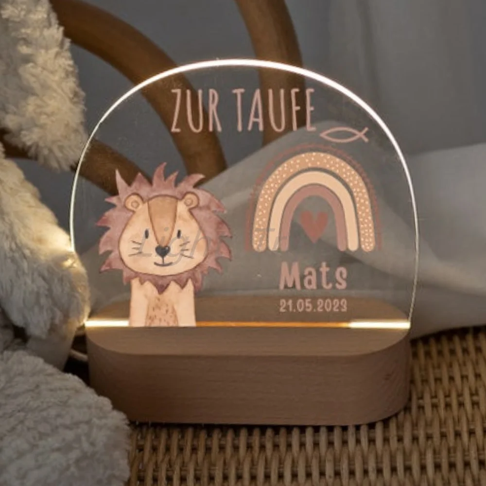 Luz de noche acrílica personalizada para niños, regalo de cumpleaños perfecto para niñas y niños, hecho a mano nombre personalizado, Decoración Led