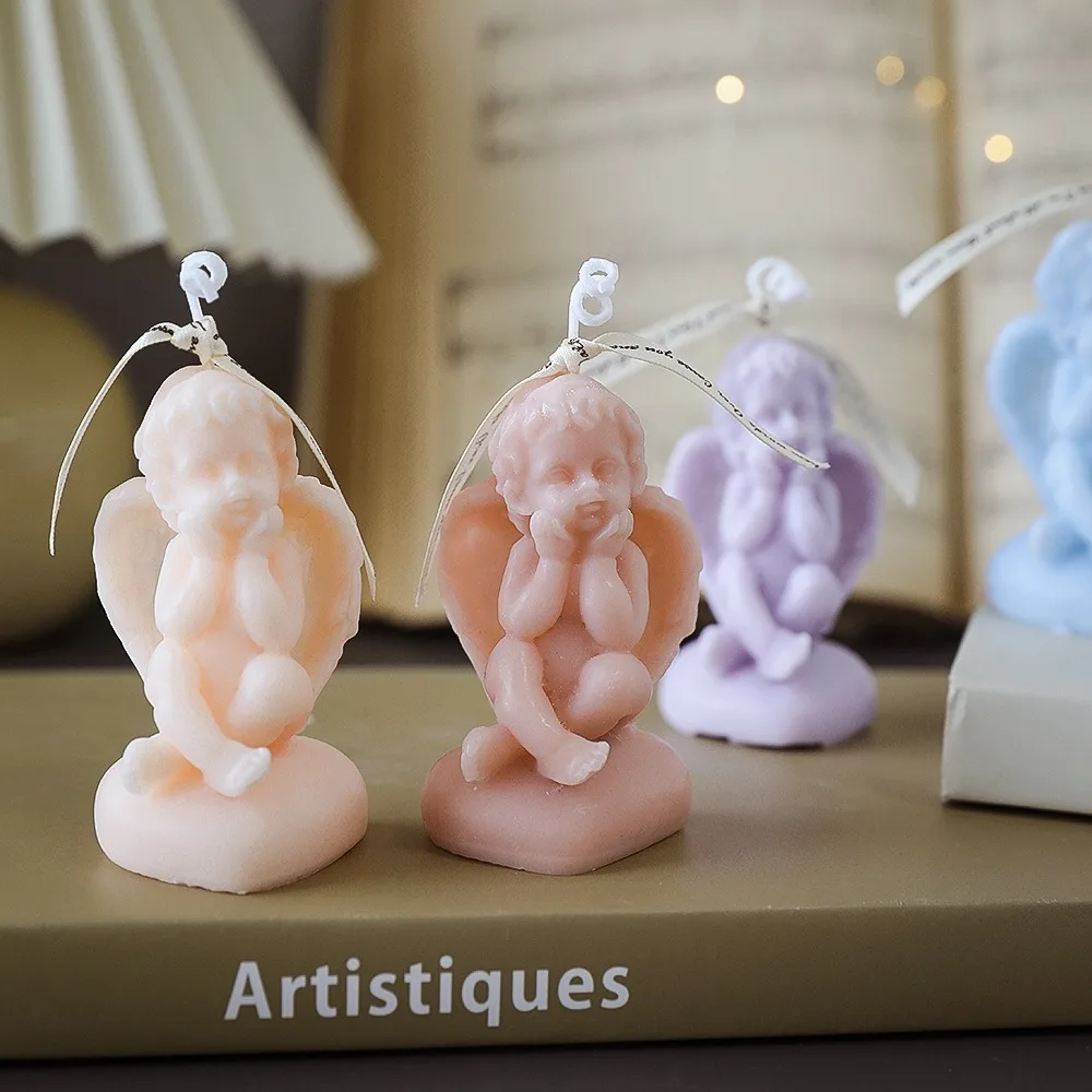 Little Angel Statue Candle Scented Candle Aromatherapy Soy Wax Candle Wedding Birthday Candles Party Home Decoration