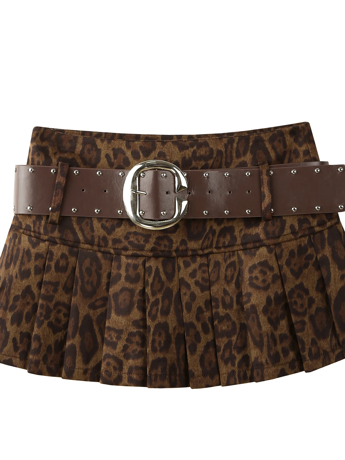 

American Retro Spicy Girl Leopard Print Skirt Women's Autumn Winter New Sle Slimming Versatile High Waist Pleated Skirt