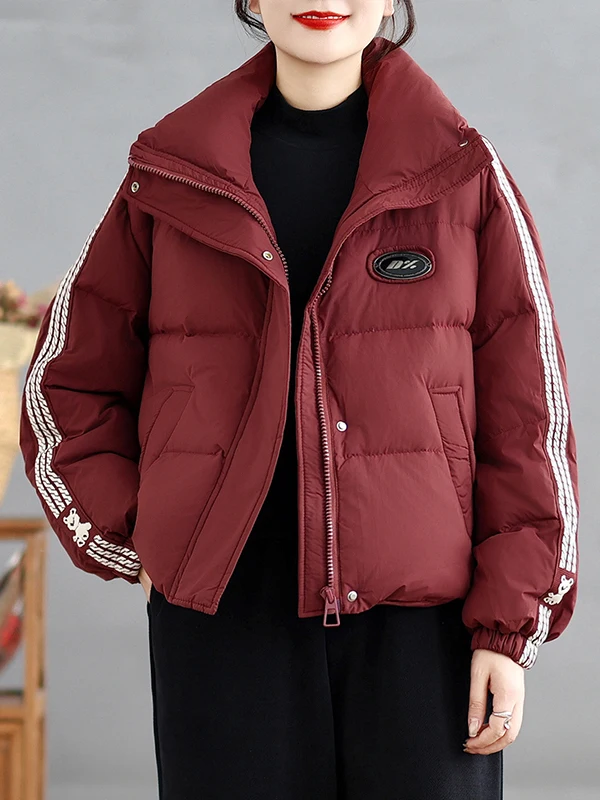 الدفء ort الأبيض Du down Jaet العلامة التجارية الملابس النسائية علامة قطع شتاء جديد Sle التخسيس الوقوف طوق ملابس خارجية معطف