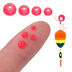 100pcs 3.0/3.5/4.0/5.0mm Luminous Half Round Stopper Beads Fishing for Sea Fishing Floating Tackle Accessories Tools