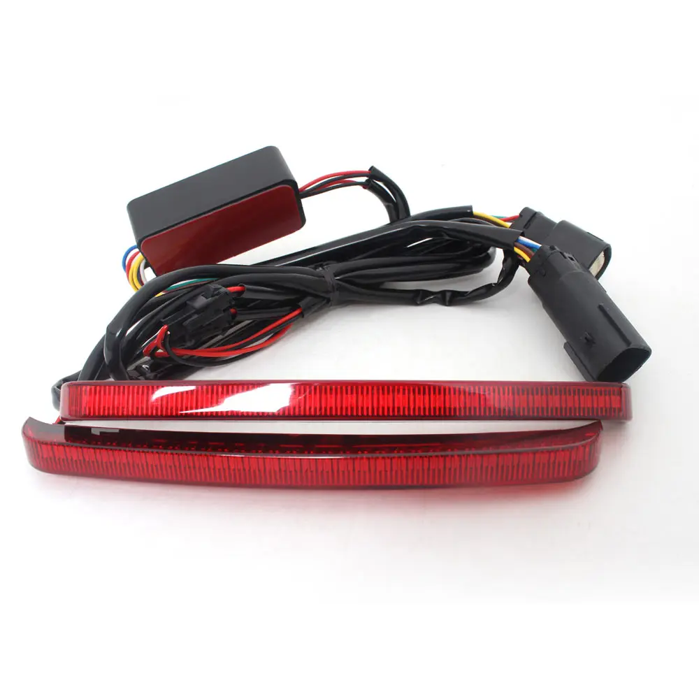 Motorfiets Zadeltas LED Vloeiende Licht Richtingaanwijzer Brake Running Lamp Voor Harley Touring Road King Electra Street Glide 2014- 23