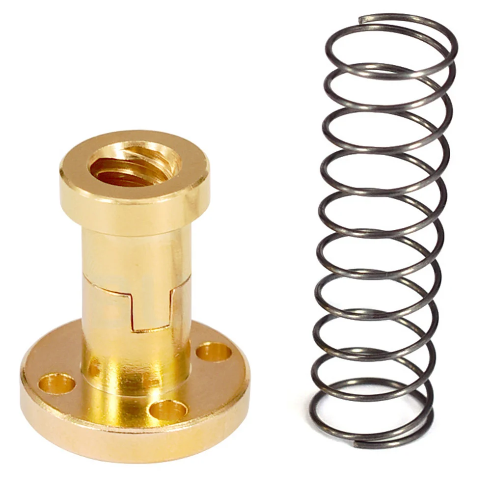 

2 Sets Nuts T8 Clearance Lead 2mm Pitch Screw and 3D Printer Mechanical Accessories Golden