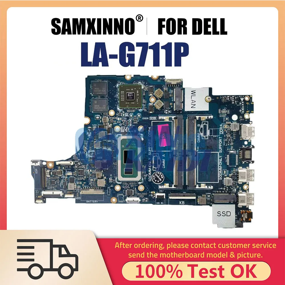 

Laptop Motherboard For Dell Inspiron Vostro 3480 3580 3780 0CX07X LA-G711P CN-0N2PHY Notebook Mainboard with I5 I7 8th CPU Gen